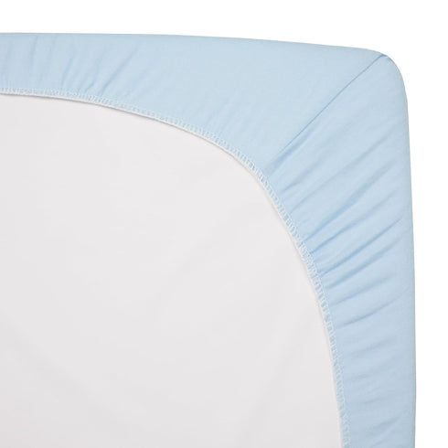 American Baby Company 100% Natural Cotton Supreme Jersey Knit Fitted 18" x 36" Cradle/Bassinet Sheet, Blue, Soft Breathable, for Boys and Girls...