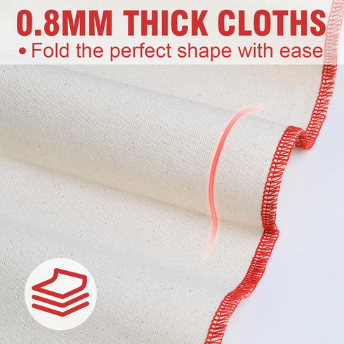 Walfos Bakers Couche and Proofing Cloth, 2PCS?29" X 17" ? Cotton Fabric for Bread Dough Baking Shaping Tool for Baguettes, Loaves and Ciabatta...