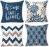 Hexagram Light Blue Geometric Pillow Covers 16x16 Set of 4,Decorative Couch Pillow Cover for Sofa, Cushion Pillow Case for Sofa Couch Indoor Outdo...