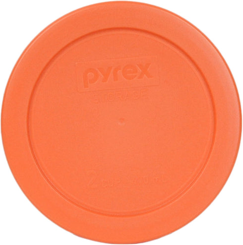 Pyrex 7200-PC 2-Cup Orange Food Storage Replacement Lid (6-Pack) - Made in USA...