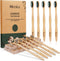 Bamboo Toothbrushes Soft Bristles- 10 Pack Eco-Friendly Toothbrush for Adult, BPA-Free Natural Biodegradable Compostable Charcoal Wooden Tooth Bru...