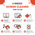 WHOOSH! Screen Shine Duo - Screen Cleaner Spray for iPad, Monitor, Laptop, MacBook - 3.4 oz & 0.3 oz Bottles with 2 Microfiber Cloths - Portable E...