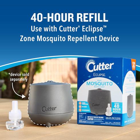Cutter Mosquito Repellent 40-Hour Refill, Use With Cutter Eclipse Zone Mosquito Repellent Device...