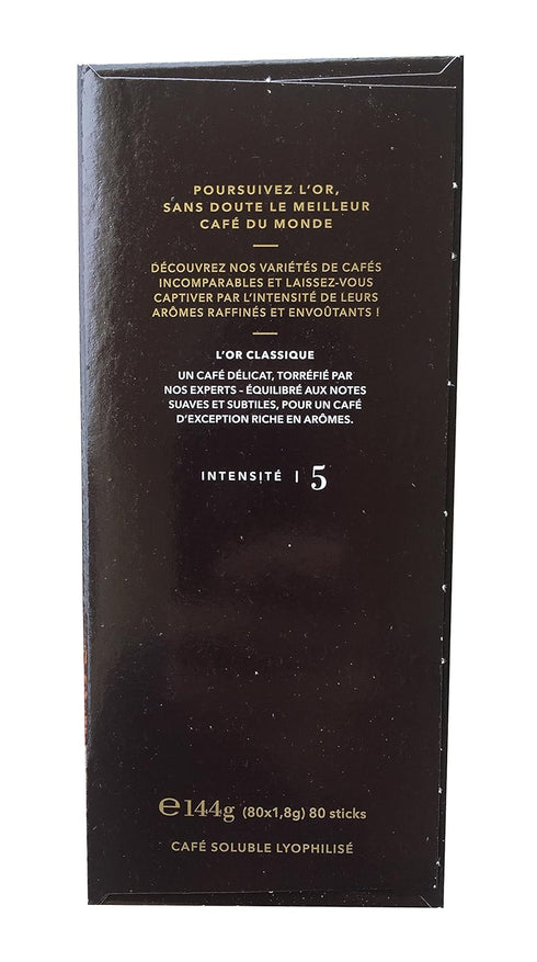 L'Or Instant Coffee Sticks from France Large 80 Stick Pack...