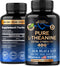 L Theanine 400 mg | L-Theanine Stress Relief | Extra Strength Supplement | Made in USA | Relaxation, Sleep & Calm Support | For Men & Women | Plan...