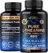 L Theanine 400 mg | L-Theanine Stress Relief | Extra Strength Supplement | Made in USA | Relaxation, Sleep & Calm Support | For Men & Women | Plan...