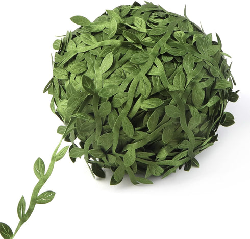 David accessories Olive Green Leaves Leaf Trim Ribbon -20 Yards - for DIY Craft Party Wedding Home Decoration (Olive Green)...