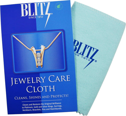 Blitz Jewelry Care Cloth Pre-Treated Cleaning Wipe for Gold, Silver, Platinum Jewelry Polishes Non-Porous Precious & Semi-Precious Stones Non-Toxi...