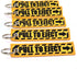 PULL TO EJECT Key Chain - Yellow/Black - 5pcs...