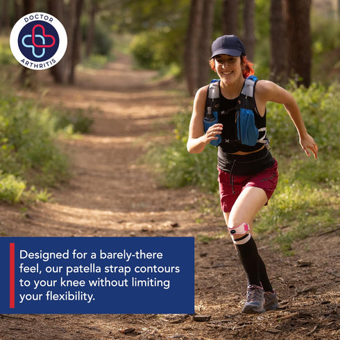 Dr. Arthritis Doctor Developed Patella Tendon Strap and Handbook for Patellar Tendonitis Jumper’s Knee, Pfps Runner’s Knee, ITBS, Chondromalacia (...
