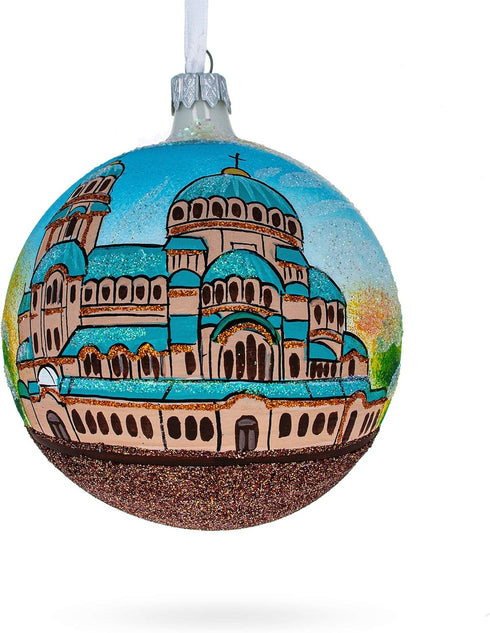 Nevski Cathedral, Sofia, Bulgaria Glass Ball Christmas Ornament 4 Inches...