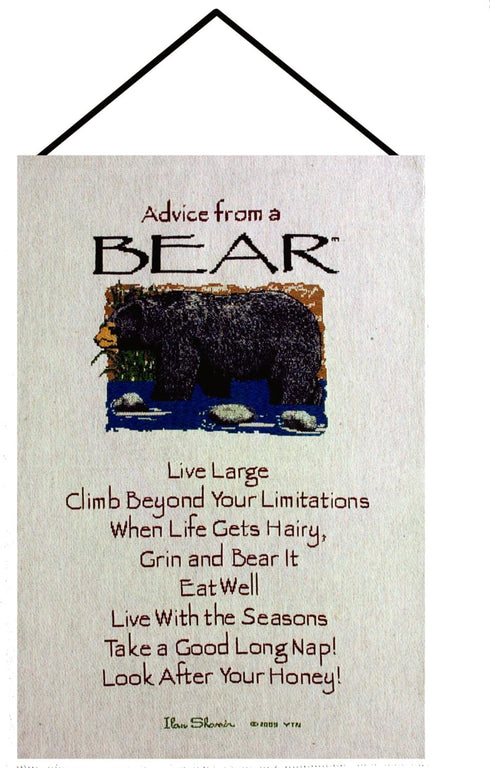 Manual Woodworkers and Weavers Your True Nature Wall Hanging, Advice from a Bear, 16 by 26-Inch...