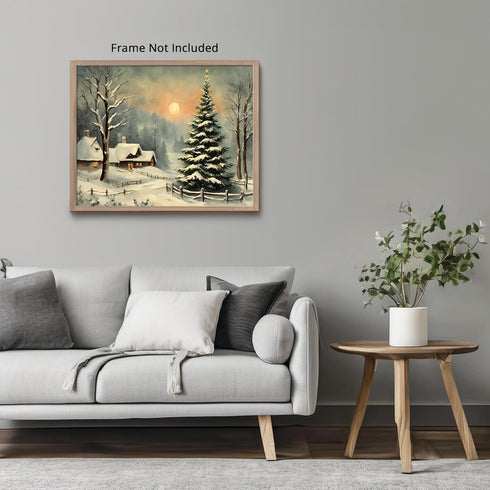 Posterizer 1 pcs-snowy winter scene of trees and nature 10-Landscape & Nature Art-GIft for Men Women Teens-Living Room Bedroom Decor- unframed wal...