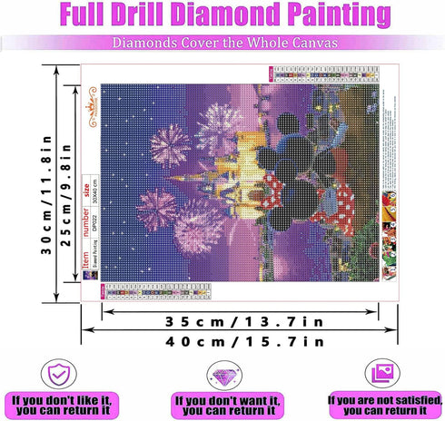 DIY 5D Diamond Painting Kits for Adults Diamond Art Diamond Painting Full Drill Arts Craft by Number Kits for Beginner Home Decoration 12x16 inch ...