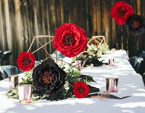 Artificial Paper Flower Decorations for Wall Backdrop Wedding, Giant Paper Flowers, Handcrafted Flowers for Birthday Baby Shower Bridal Shower Nur...