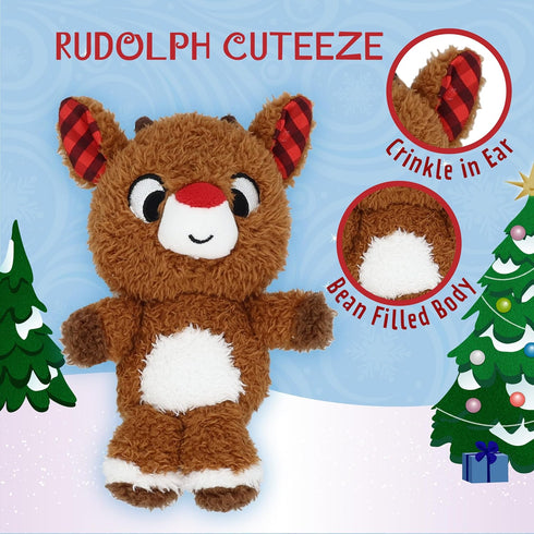 KIDS PREFERRED Rudolph The Red Nose Reindeer Cuteeze Stuffed Animal Plush Toy for Baby and Toddler Boys and Girls - 6 Inches...