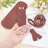 PandaHall DIY PU Leather Bag Knitting Set, Leather Bag Bottom/26” Shoulder Strap/Bag Twist Lock/Flap Cover/Bag Buckles for Crochet Handbag Tote Sh...