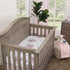 NoJo Farmhouse Chic Tossed Floral White, Pink, and Periwinkle 100% Cotton Fitted Crib Sheet...