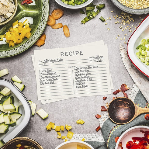 Jot & Mark Recipe Cards 4x6 Inches Blank Double Sided, 50 Count (Modern Minimal)...
