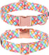 Lionet Paws Design Dogs Collar Cute Summer Sailor Bow Dog Collars for Girl Female Medium Large Dogs with Colorful Sailboat L...