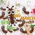 77Pcs Marching Into Spring Bulletin Board Set, Spring Insect Ant Honeycomb Cutouts Classroom Decorations, Hello Spring March Chalkboard Wall Decor...
