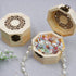MY MIRONEY 3.7" x 2.4" Unfinished Wooden Box with Hollow Carved Pattern Lid Octagon Unpainted Wood Box Jewelry Box DIY Storage Case with Hinged Li...