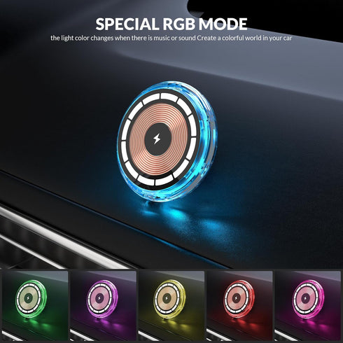 C25 Wireless Magnetic Car Charger for iPhone 15/14/13/12 Series, Upgraded Car Phone Holder Auto-Alignment,Fast Charging Air Vent Mount (RGB)......