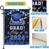 PAMBO Graduation Garden Flag Class of 2024, Blue Congrats Grade Flag for Outside Hanging Decors 12x18 Inch Burlap...