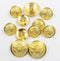 11 Pieces Metal Blazer Button Set - Eagle Badge - for Blazer, Suits, Sport Coat, Uniform, Jacket (Gold 15mm 20mm?...