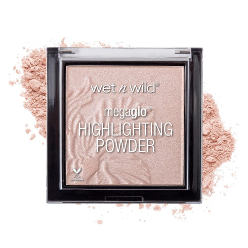 wet n wild MegaGlo Highlighting Powder, Highlighter Makeup, Shimmer Glow, Pink Rose Gold Blossom Glow...
