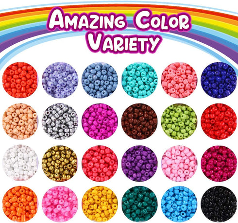 Goody King Jewelry Making Kit Beads for Bracelets - 5000+pcs Bead Craft Kit Set, Glass Pony Seed Letter Alphabet DIY Art and Craft - Gift for Her ...