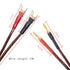 XMSJSIY HIFI OFC Speaker Wire with Spade Plug to Banana Plug Speaker Jumper Cable, 4 Banana Plug to 4 Y-shaped Fork Plug Gold-plated Extension Jum...