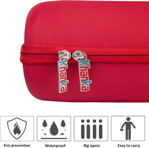 Khanka Hard Travel Case Replacement for JBL Charge 4 / JBL Charge 5 Portable Waterproof Bluetooth Speaker(Red)...