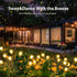 2 Pack Solar Garden Lights, 10 LED Solar Firefly Light Outdoor Waterproof, 8 Modes Solar Outdoor Lights, Swaying Solar Garden lights for Landscape...