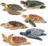 Toymany 6PCS Realistic Sea Turtle Figurines, Plastic Ocean Sea Animals Figures Set includes of Turtles, Educational Toy Cake Toppers Christmas Bir...