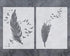 GSS Designs Feathers Wall Art Stencil Pack of 2 - Reusable Stencils(12x16inch) - Feather Birds Painting Template for Floor, Wall, Tile, Fabric, Wo...