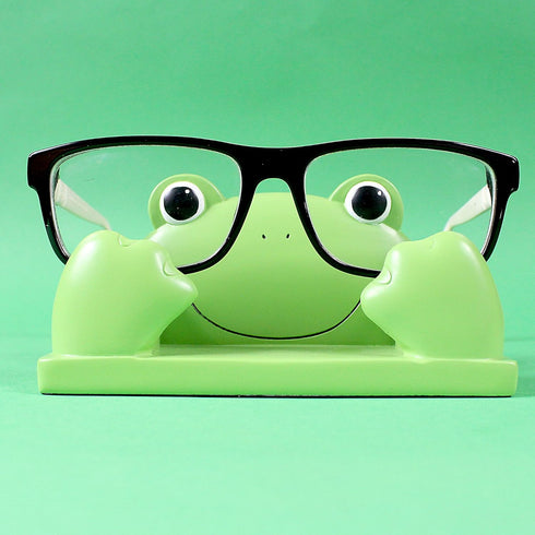 Fun Frog Eyeglass Holder Stand for Kids Women - Securely Hold Kids Eyeglasses, Adult Reading Glasses like Bedside Nightstand Organizer, Cute Desk ...