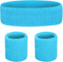 Sweat Band Headband Wristbands for Men - Head Wrist Sweatband Set for Women Kids Boys Girls - Ideal for Sports Athletics Event Workout Exercise Ba...