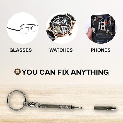 5 in 1 Optical Keychain Mini Precision Stainless Steel Screwdriver for glasses Frame Sunglasses, Jewelry, and Watch Repair Nosepad Repair By Sport...