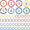48 Pcs Numbers Magnetic Accents Round Whiteboard Magnets for Whiteboard Labels Numbers Circle Magnets Name Colorful Blank Magnets for Whiteboard C...