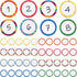 48 Pcs Numbers Magnetic Accents Round Whiteboard Magnets for Whiteboard Labels Numbers Circle Magnets Name Colorful Blank Magnets for Whiteboard C...