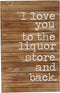 Mud Pie 4345120 Planked Wood Liquor Store & Back Wall Plaque...