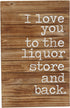 Mud Pie 4345120 Planked Wood Liquor Store & Back Wall Plaque...