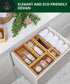 ROYAL CRAFT WOOD 5-Piece Bamboo Drawer Organizer Set – Multi-Use Storage Trays for Kitchen, Bathroom, Office, Makeup, Jewelry & More – Junk Drawer...