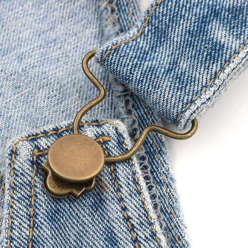 BIKICOCO Overall Suspender Dungaree Buckles, 1-1/2'' Wide Bottom, for Rompers Sewing DIY, Bronze - Pack of 20...