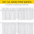 NICETOWN Sidelight French Door Panel, Linen Textured Look Translucent Privacy Side Light Sheer Front Door Curtain Including Tieback, 30 inches Wid...