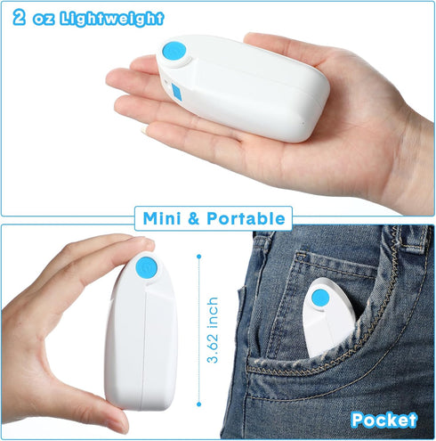 3 Pack Portable Pocket Fans Handheld Mini Fan Portable Foldable Fan Personal Travel Fan Hand Fan Summer USB Rechargeable Desk Fans for Home Women ...