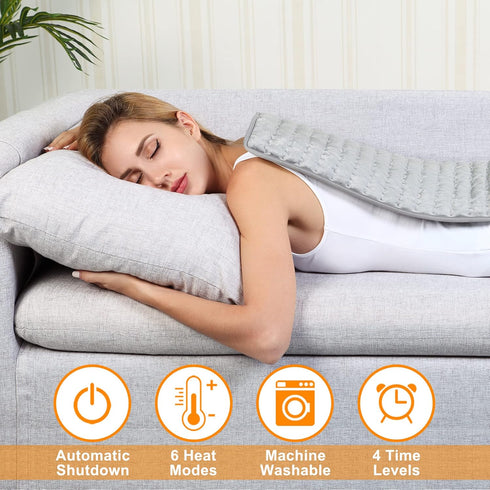Electric Heating Pad for Back Pain Relief, Heating Pads for Cramps, Auto Shut Off, Machine Washable, Heating pad for Neck and Shoulder, Knee, Arms...