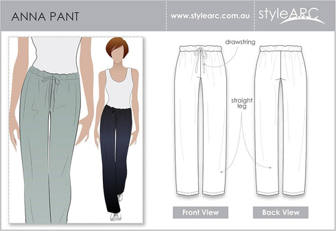 Style Arc Sewing Pattern - Anna Pant (Sizes 18-30)...