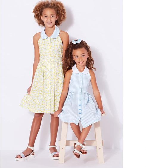 New Look Easy Children's and Girls' Sun Dress Sewing Pattern Kit, Code N6727, Sizes 3-4-5-6-7-8-10-12-14, Multicolor...
